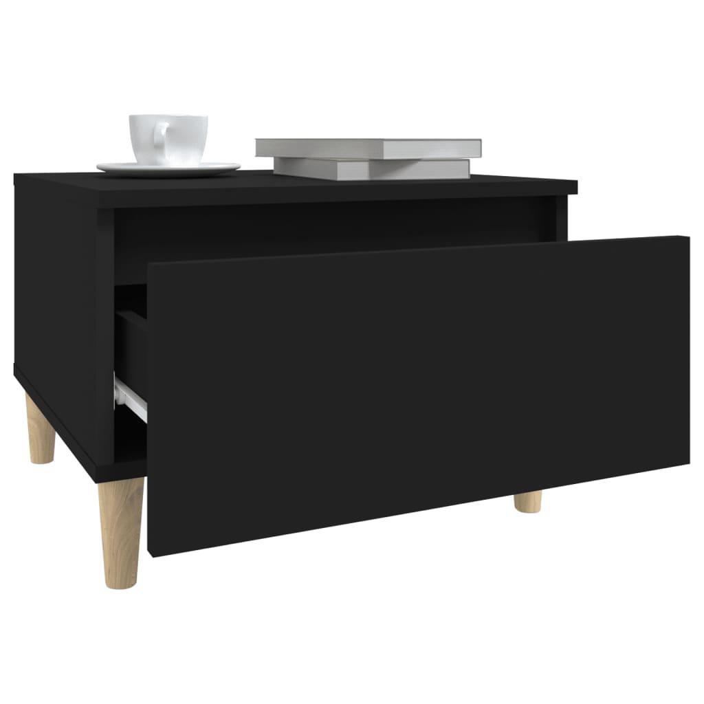 Side Tables 2 pcs Black 50x46x35 cm Engineered Wood