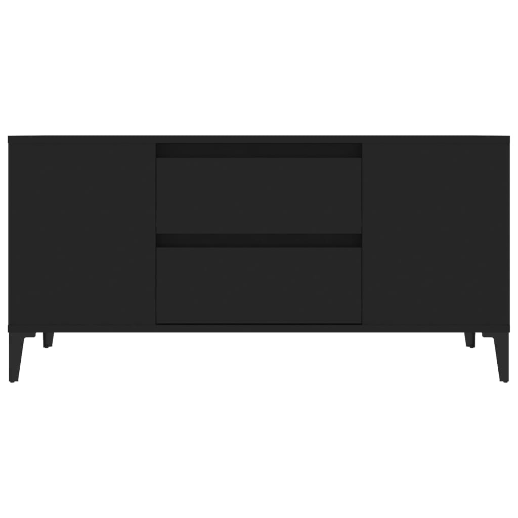 TV Cabinet Black 102x44.5x50 cm Engineered Wood