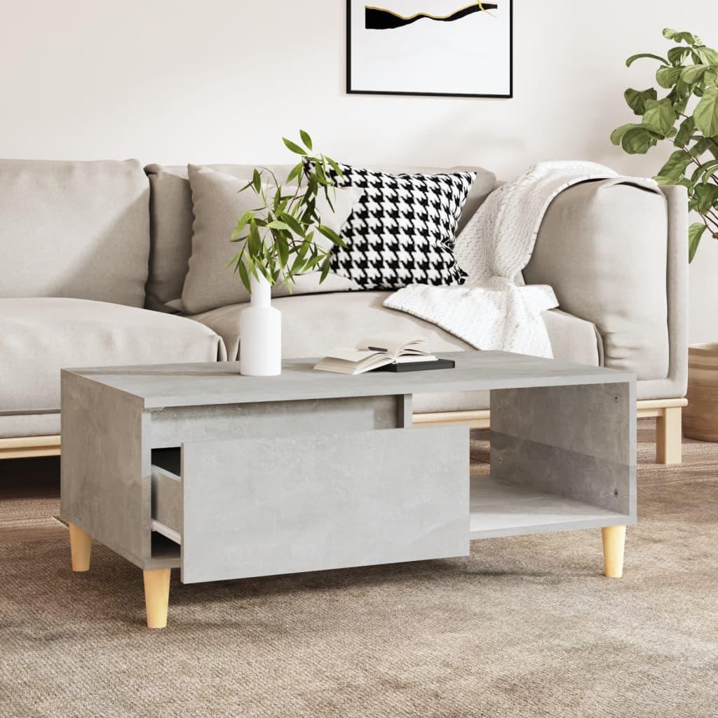 Coffee Table Concrete Grey 90x50x36.5 cm Engineered Wood
