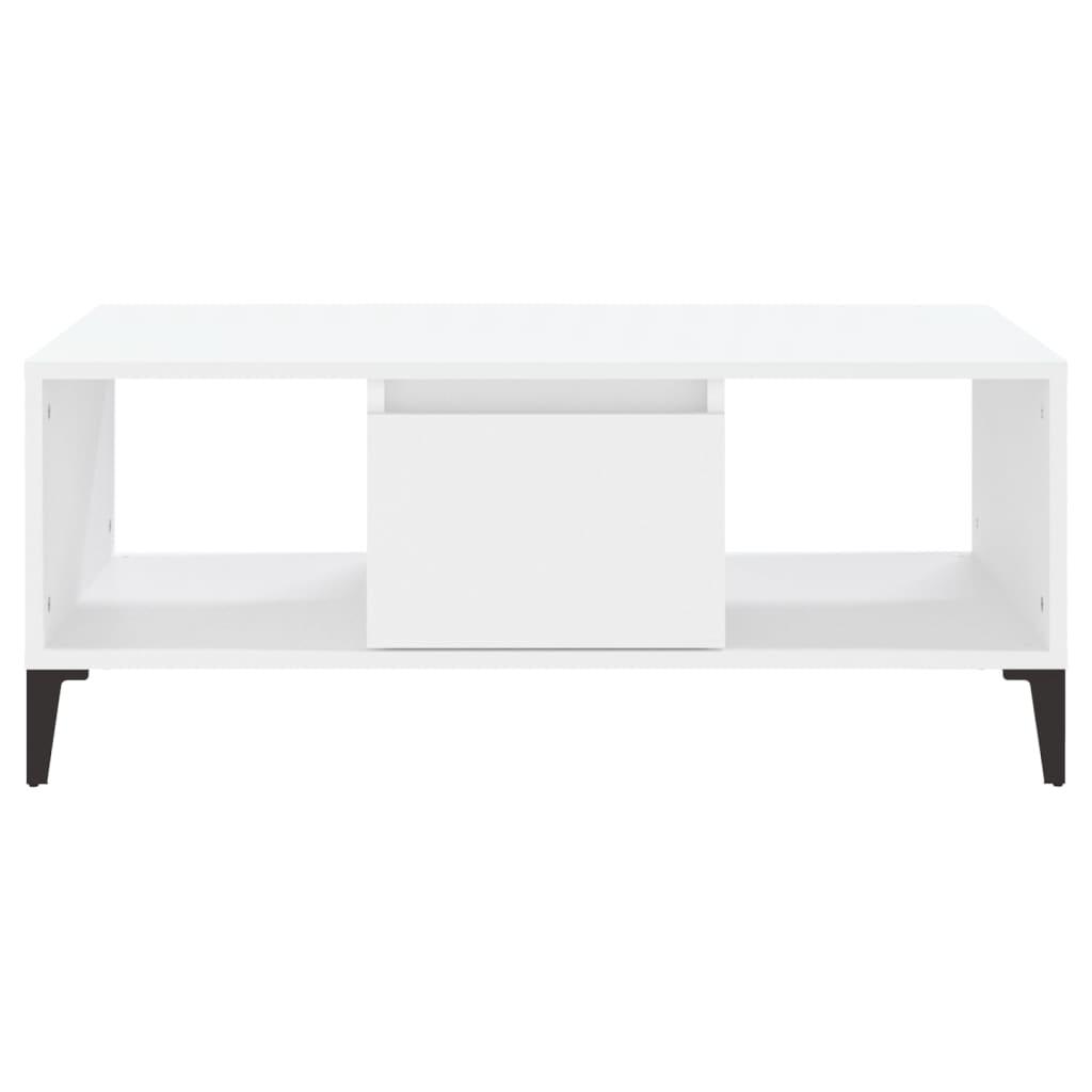Coffee Table White 90x50x36.5 cm Engineered Wood