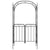 Garden Arch with Gate Black 108x45x235 cm Steel