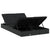 2-Person Sunbed with Cushions Black Poly Rattan