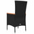 Garden Chairs with Cushions 2 pcs Poly Rattan Black