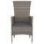 Garden Chairs with Cushions 2 pcs Poly Rattan Grey