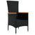 Garden Chairs with Cushions 4 pcs Poly Rattan Black