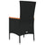 Garden Chairs with Cushions 4 pcs Poly Rattan Black