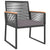 4 Piece Garden Lounge Set with Cushions Black Steel