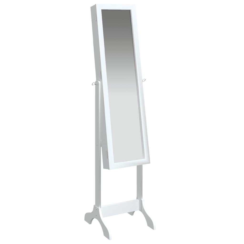 Free-Standing Mirror White 34x37x146 cm