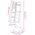 Free-Standing Mirror White 34x37x146 cm
