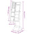Free-Standing Mirror Black 34x37x146 cm