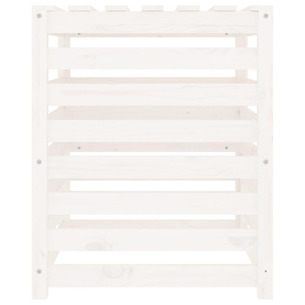 Composter White 63.5x63.5x77.5 cm Solid Wood Pine