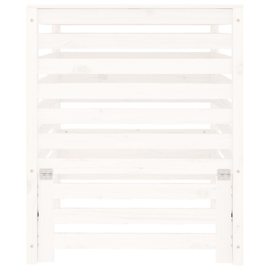 Composter White 82.5x82.5x99.5 cm Solid Wood Pine