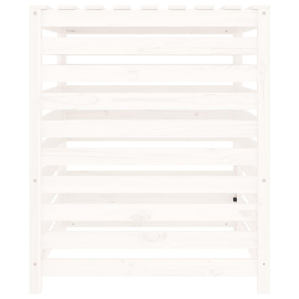 Composter White 82.5x82.5x99.5 cm Solid Wood Pine