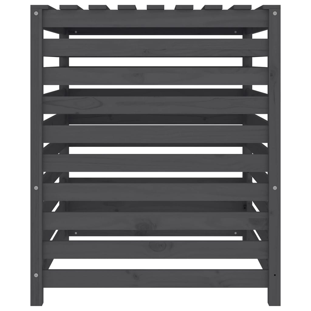 Composter Grey 82.5x82.5x99.5 cm Solid Wood Pine