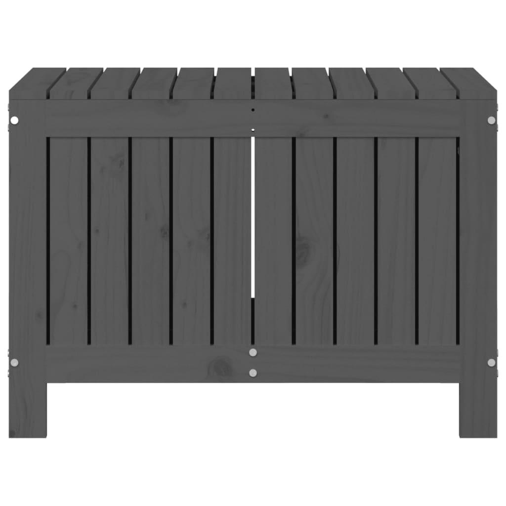Garden Storage Box Grey 76x42.5x54 cm Solid Wood Pine