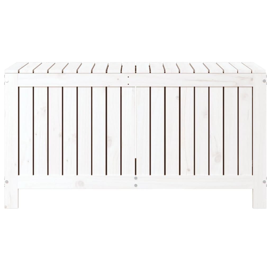Garden Storage Box White 115x49x60 cm Solid Wood Pine