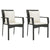 Garden Chairs with Cushions 2 pcs Poly Rattan Black