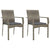 Garden Chairs with Cushions 2 pcs Poly Rattan Grey