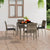 Garden Chairs with Cushions 4 pcs Poly Rattan Grey