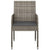 Garden Chairs with Cushions 2 pcs Poly Rattan Grey