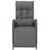 Outdoor Reclining Chairs with Cushions 2 pcs Poly Rattan Grey