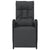 Outdoor Reclining Chairs with Cushions 2 pcs Poly Rattan Black