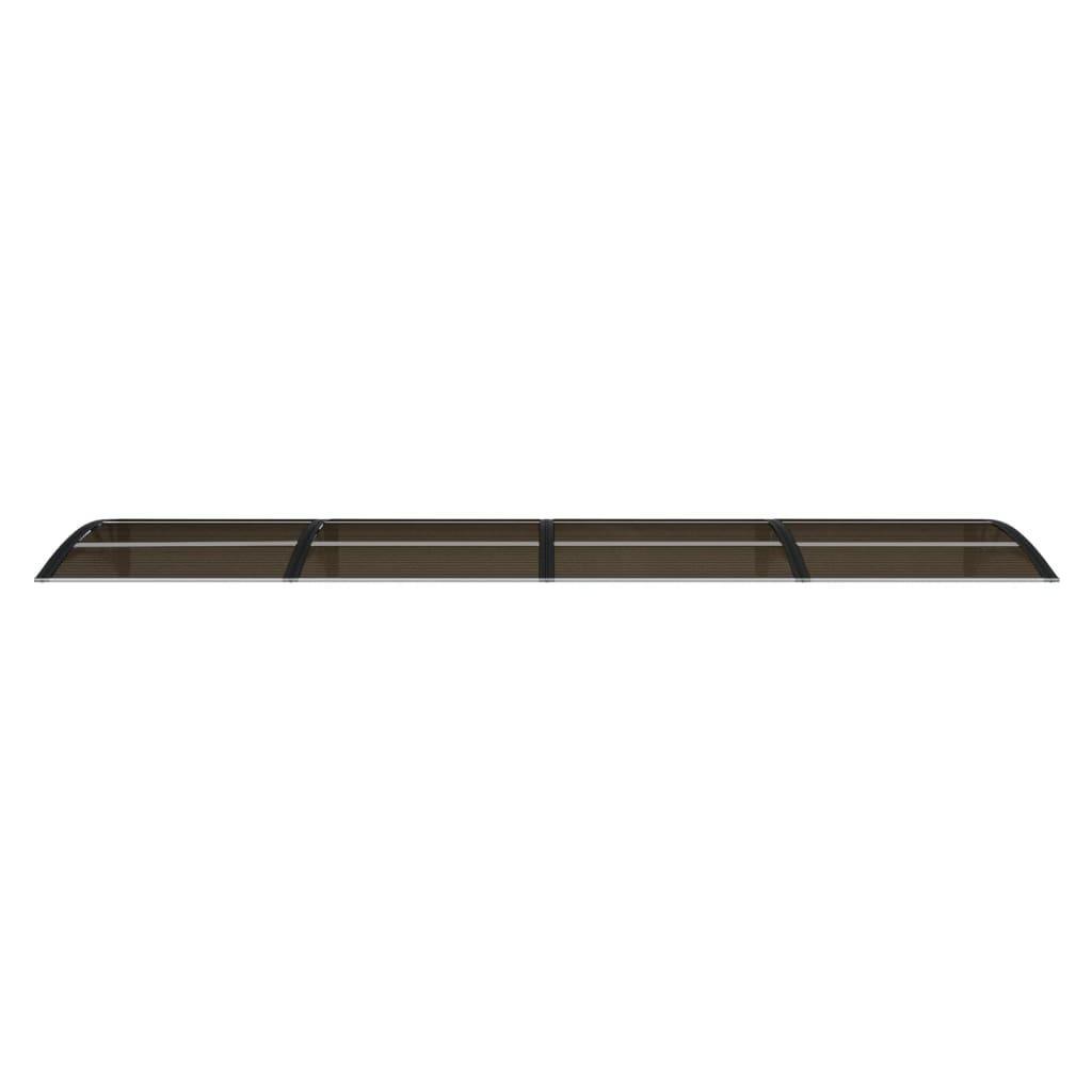 Door Canopy Black 350x75 cm Polycarbonate
