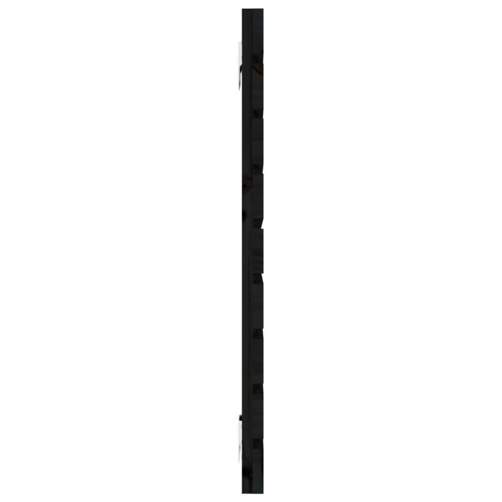 Wall Headboard Black 156 cm Solid Wood Pine