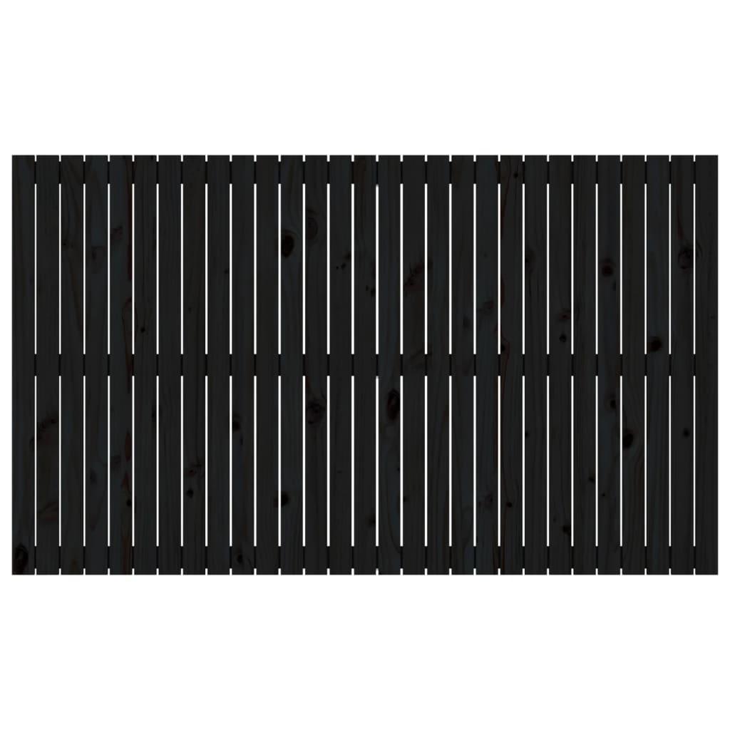 Wall Headboard Black 185 cm Solid Wood Pine