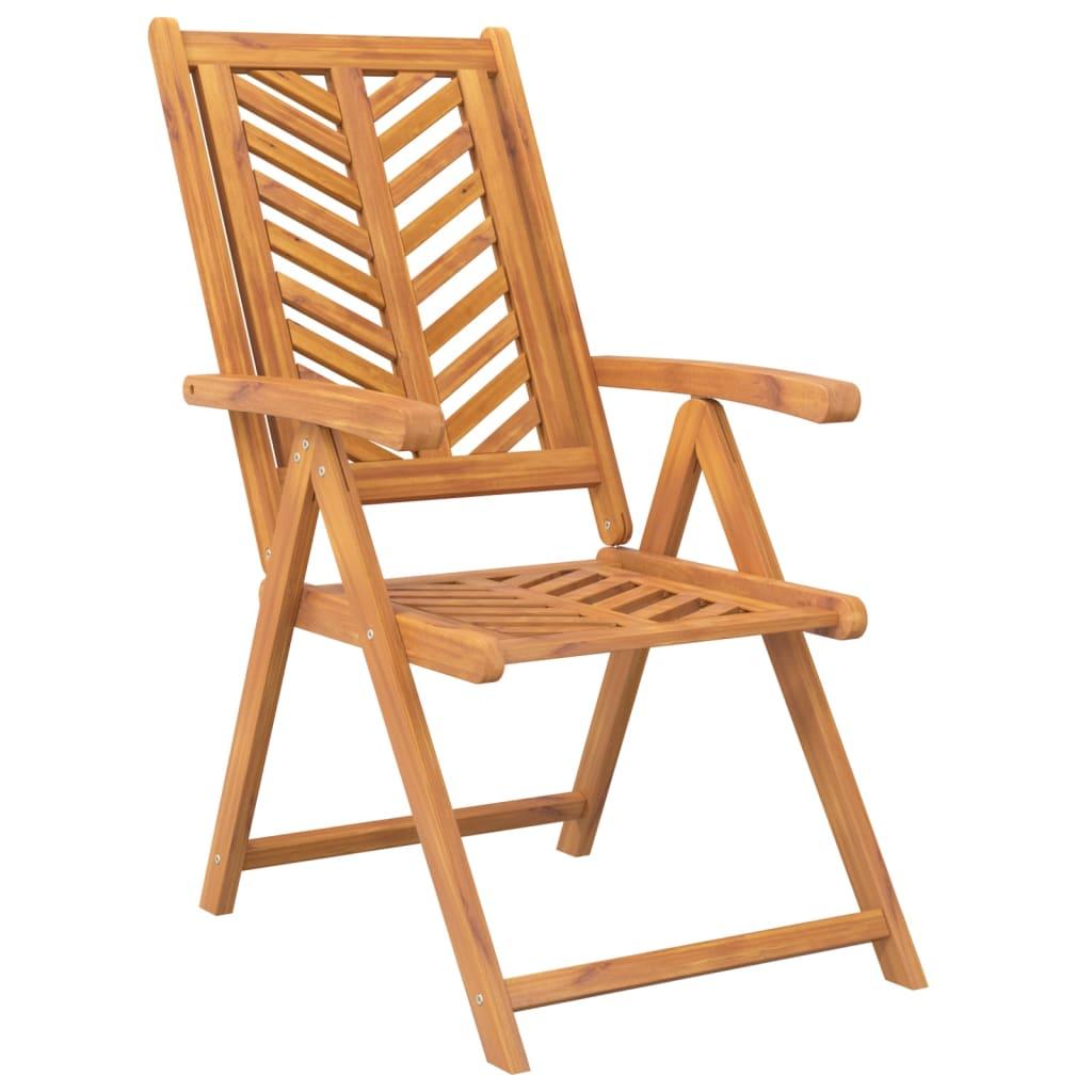 Reclining Garden Chairs 2 pcs Solid Wood Acacia