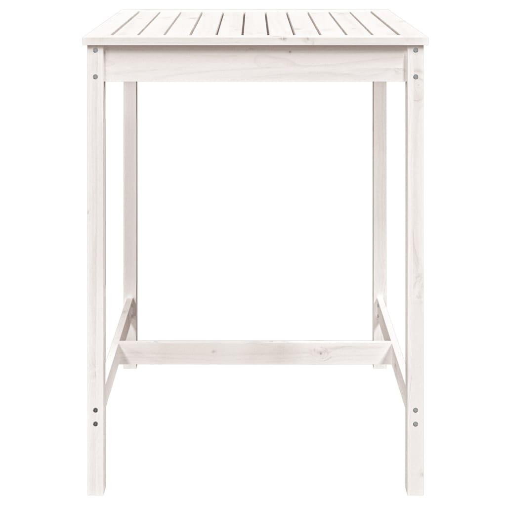 Garden Table White 82.5x82.5x110 cm Solid Wood Pine