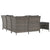 4 Piece Garden Lounge Set with Cushions Grey Poly Rattan