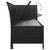 3 Piece Garden Lounge Set with Cushions Black Poly Rattan