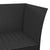 3 Piece Garden Lounge Set with Cushions Black Poly Rattan