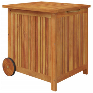 Garden Storage Box with Wheels 60x50x58 cm Solid Wood Acacia