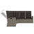 Reclining Corner Sofa with Cushions Grey Poly Rattan