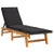 Sun Loungers with Cushions 2 pcs Poly Rattan&Solid Wood Acacia