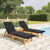 Sun Loungers with Cushions 2 pcs Poly Rattan&Solid Wood Acacia