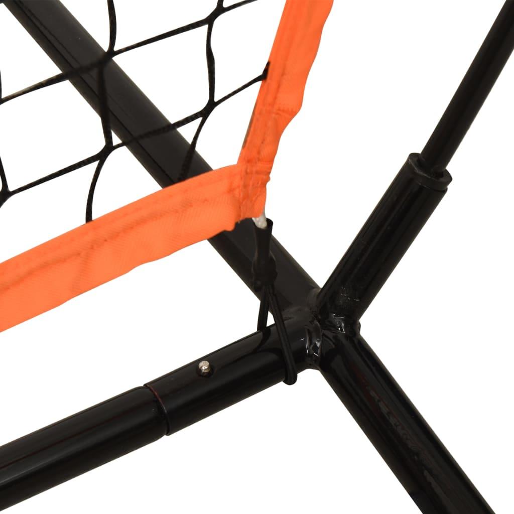 Portable Baseball Net Orange and Black 219x107x212 cm Steel and Polyester