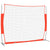 Portable Baseball Net Red and Black 369x107x271 cm Steel and Polyester