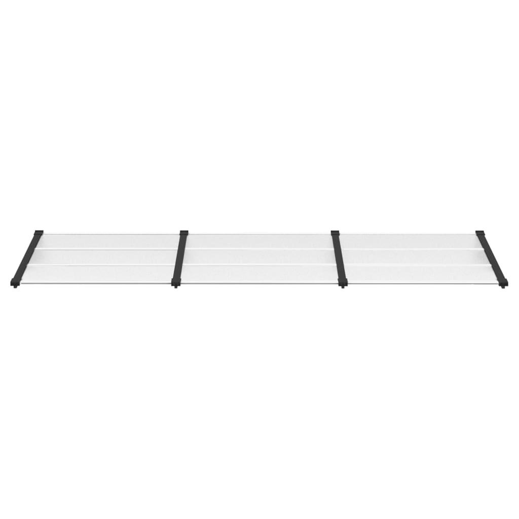 Door Canopy Black and Transparent 297.5x90 cm Polycarbonate