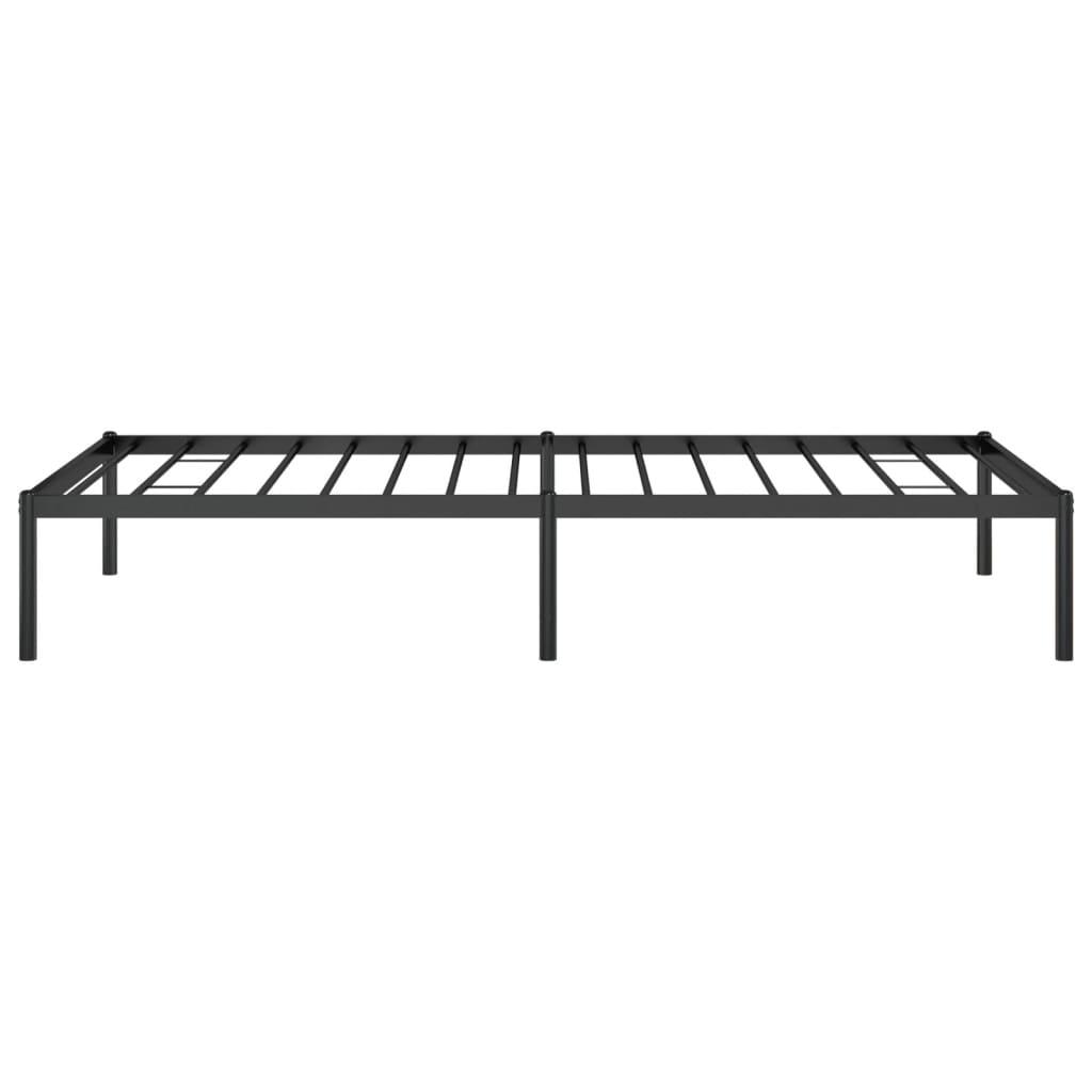 Metal Bed Frame without Mattress Black 90x190 cm