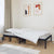 Metal Bed Frame without Mattress Black 107x203 cm King Single