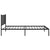 Metal Bed Frame without Mattress with Headboard Black 107x203 cm King Single