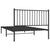Metal Bed Frame without Mattress with Headboard Black 107x203 cm King Single