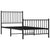 Metal Bed Frame without Mattress with Footboard Black 90x190 cm