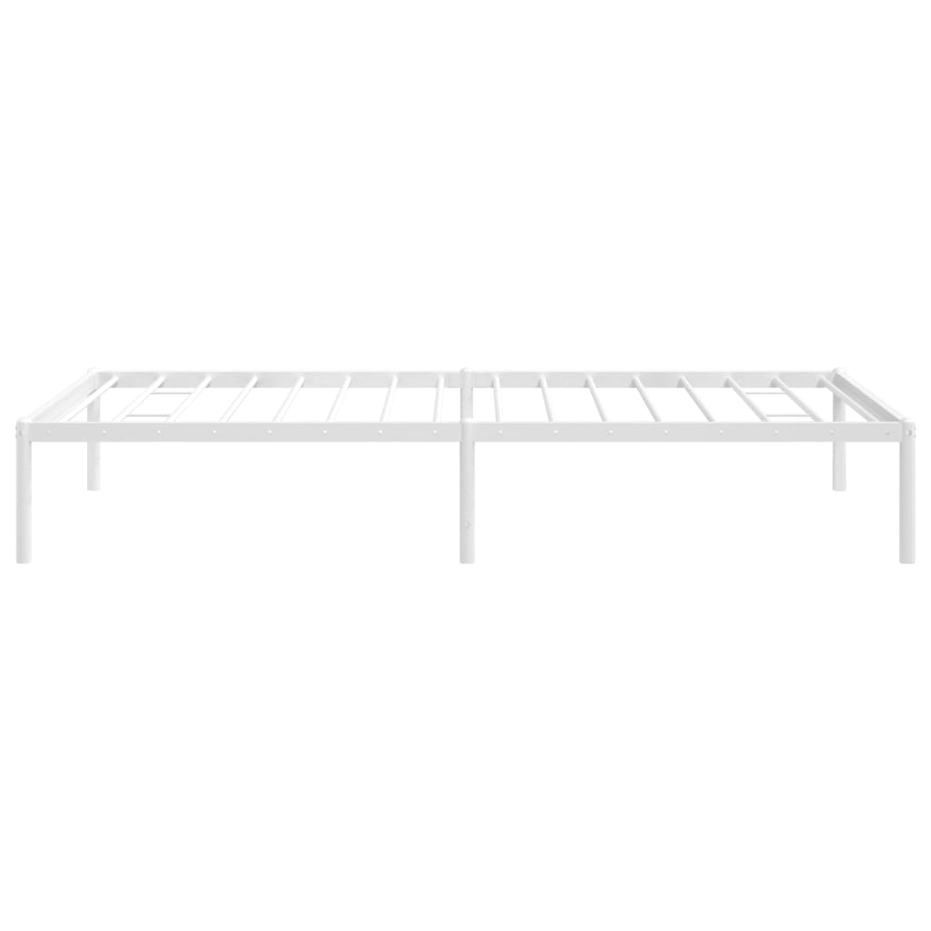 Metal Bed Frame without Mattress White 90x190 cm