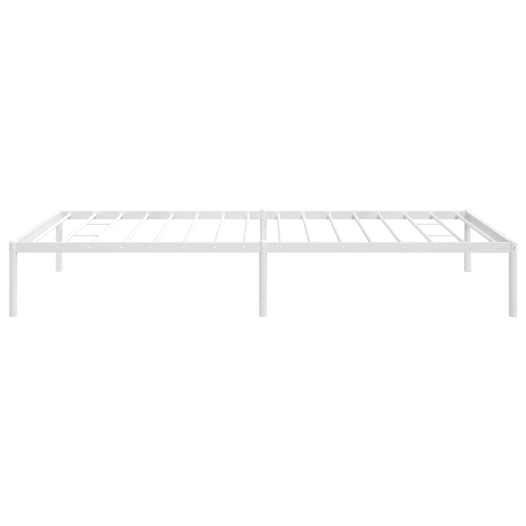 Metal Bed Frame without Mattress White 107x203 cm King Single