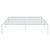 Metal Bed Frame without Mattress White 150x200 cm