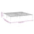 Metal Bed Frame without Mattress White 183x203 cm King